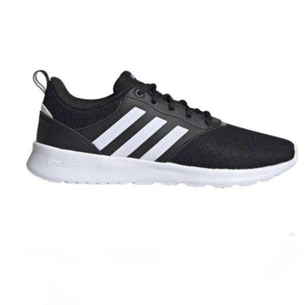 Adidas QT Racer 2.0 Runner Black/White Women's running shoes size 8.5 NEW